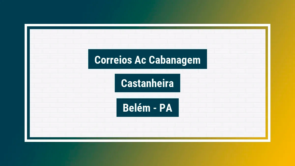 Imagem ilustrativa unidade de agência dos correios ac cabanagem castanheira belém pa