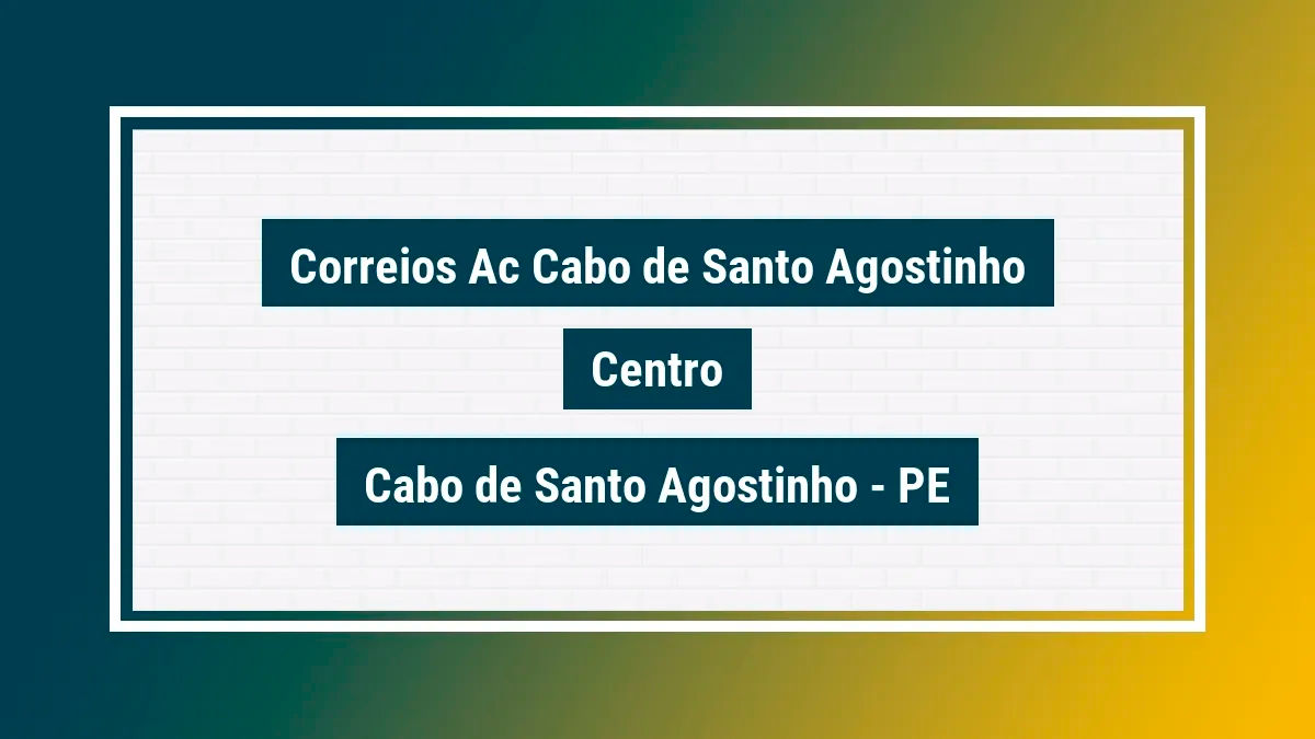 Imagem ilustrativa unidade de agência dos correios ac cabo de santo agostinho centro cabo de santo agostinho pe