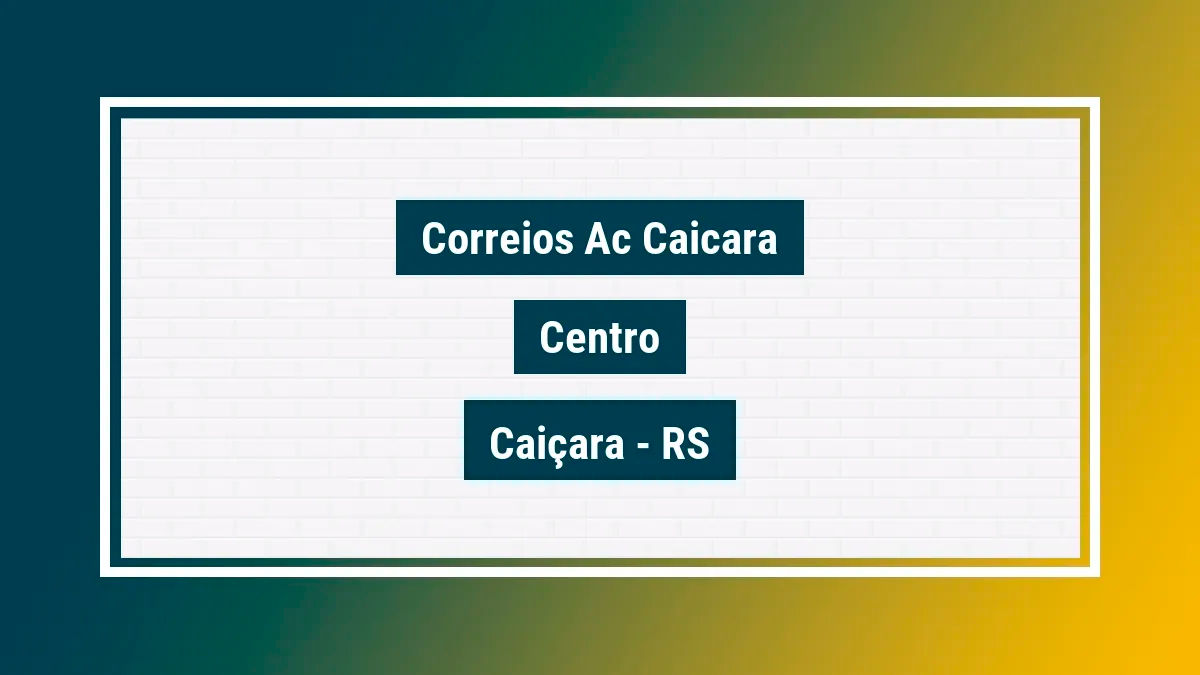 Imagem ilustrativa unidade de agência dos correios ac caicara centro caiçara rs