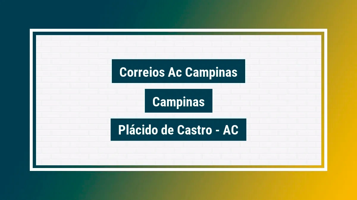 Imagem ilustrativa unidade de agência dos correios ac campinas campinas plácido de castro ac