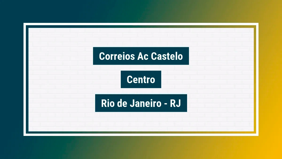 Imagem ilustrativa unidade de agência dos correios ac castelo centro rio de janeiro rj
