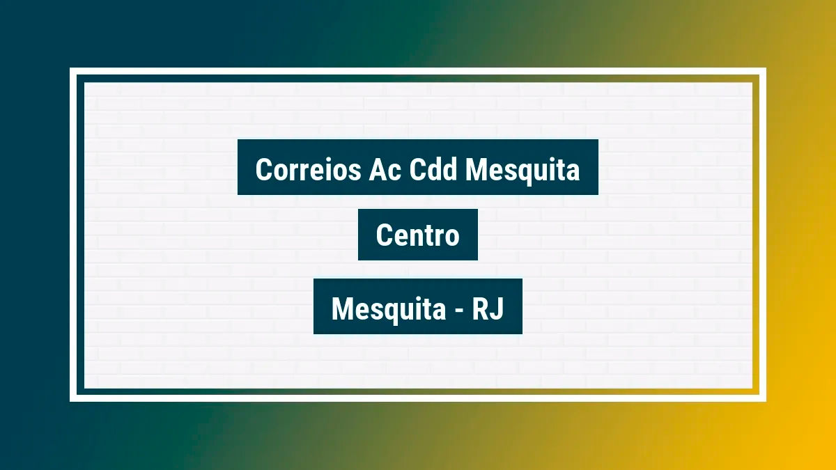 Imagem ilustrativa unidade de agência dos correios ac cdd mesquita centro mesquita rj