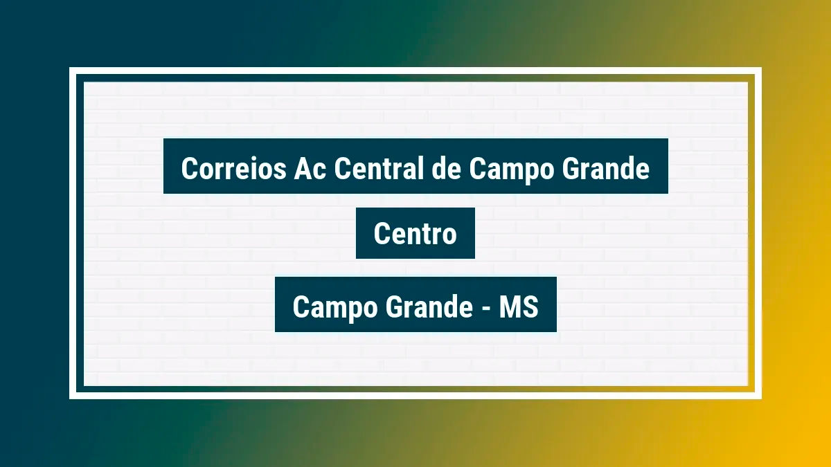 Imagem ilustrativa unidade de agência dos correios ac central de campo grande centro campo grande ms
