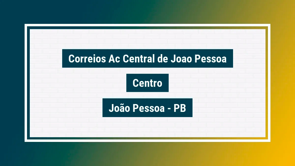 Imagem ilustrativa unidade de agência dos correios ac central de joao pessoa centro joão pessoa pb