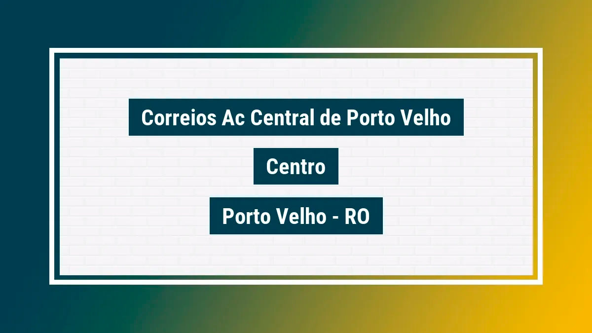 Imagem ilustrativa unidade de agência dos correios ac central de porto velho centro porto velho ro