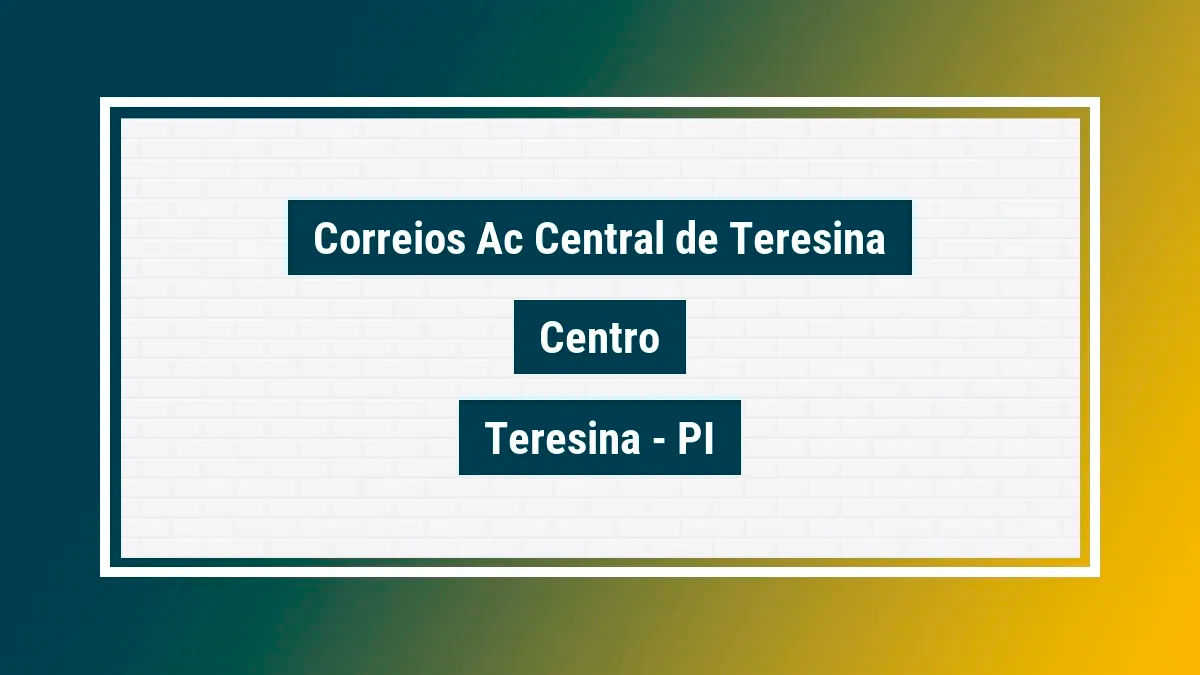 Imagem ilustrativa unidade de agência dos correios ac central de teresina centro teresina pi