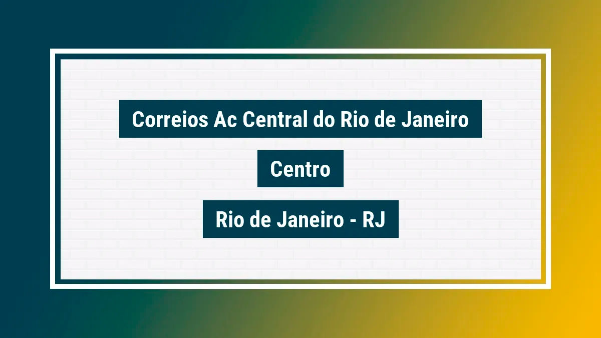 Imagem ilustrativa unidade de agência dos correios ac central do rio de janeiro centro rio de janeiro rj