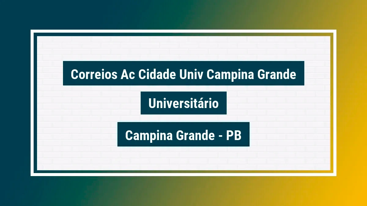 Imagem ilustrativa unidade de agência dos correios ac cidade univ campina grande universitário campina grande pb