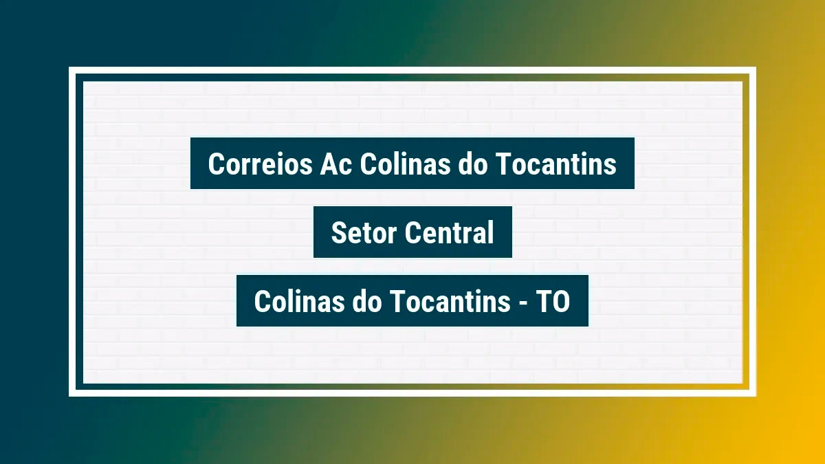 Imagem ilustrativa unidade de agência dos correios ac colinas do tocantins setor central colinas do tocantins to