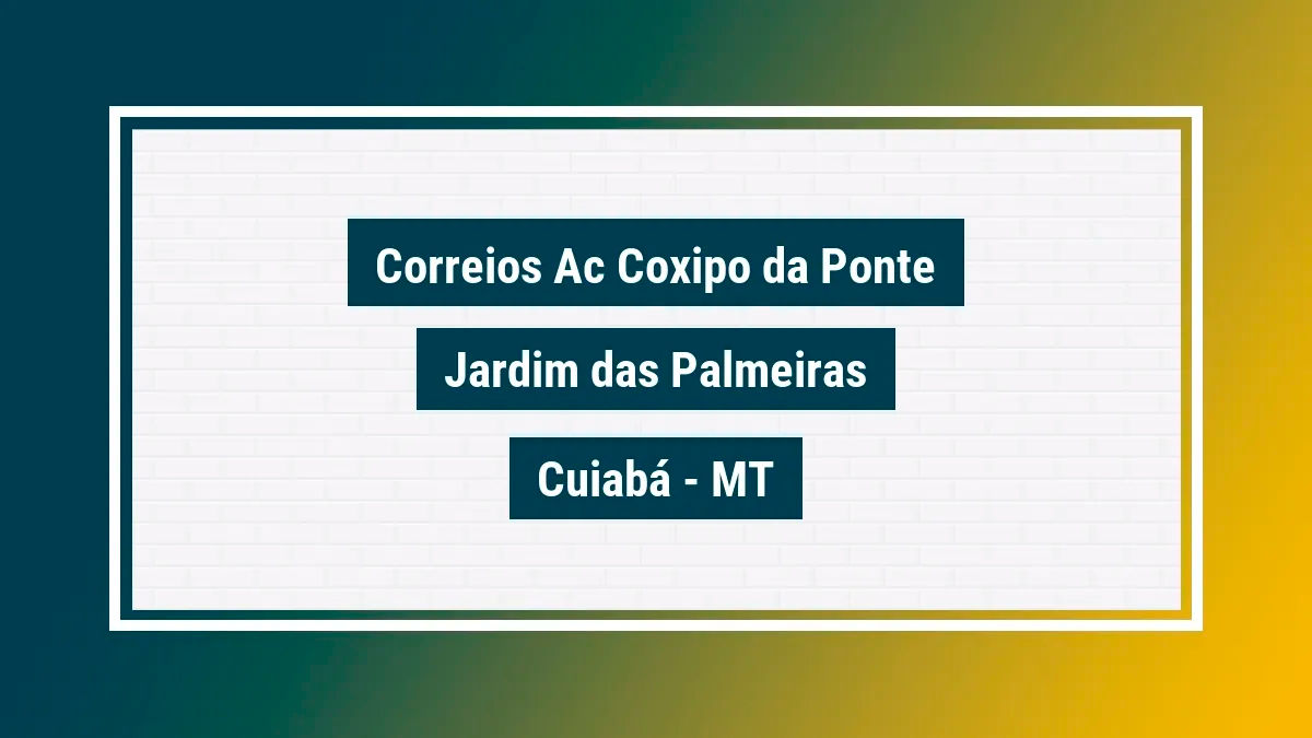 Imagem ilustrativa unidade de agência dos correios ac coxipo da ponte jardim das palmeiras cuiabá mt