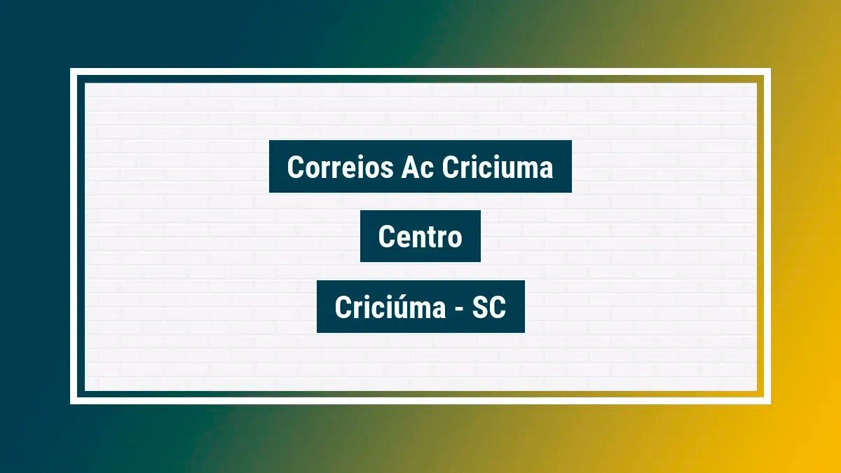 Imagem ilustrativa unidade de agência dos correios ac criciuma centro criciúma sc