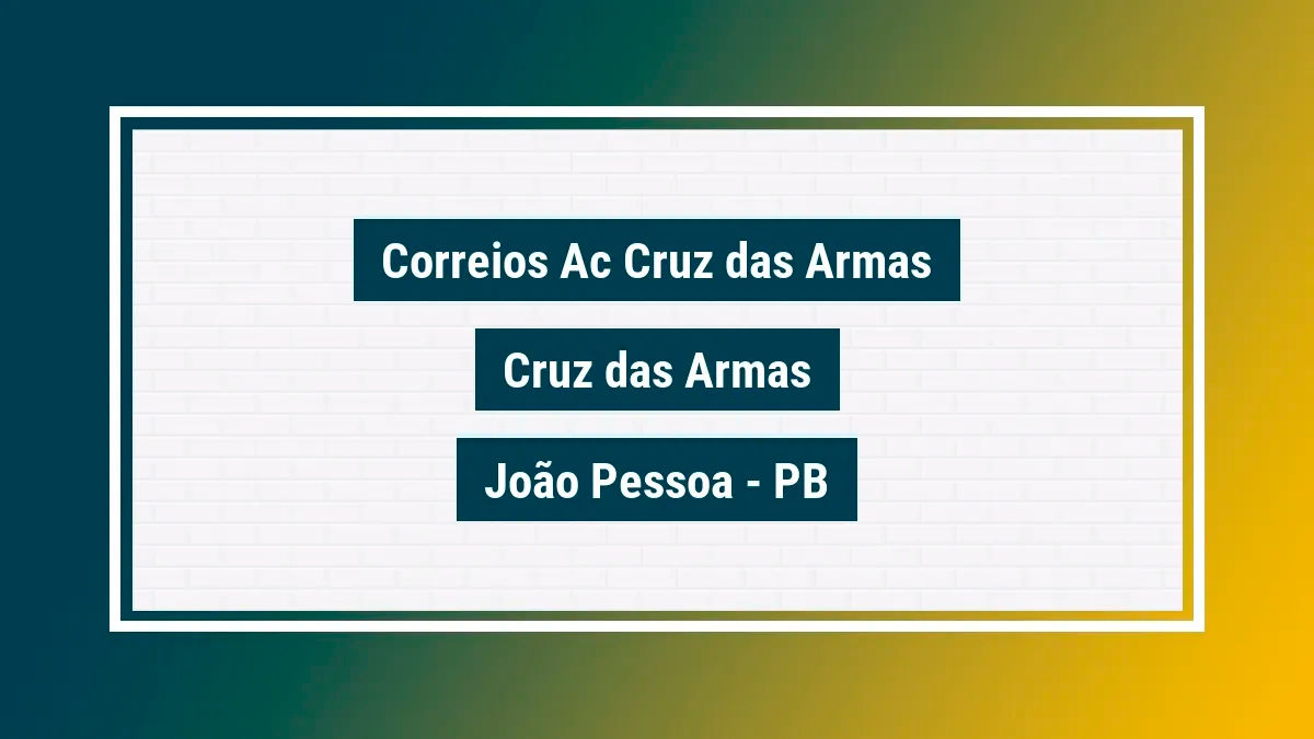 Imagem ilustrativa unidade de agência dos correios ac cruz das armas cruz das armas joão pessoa pb