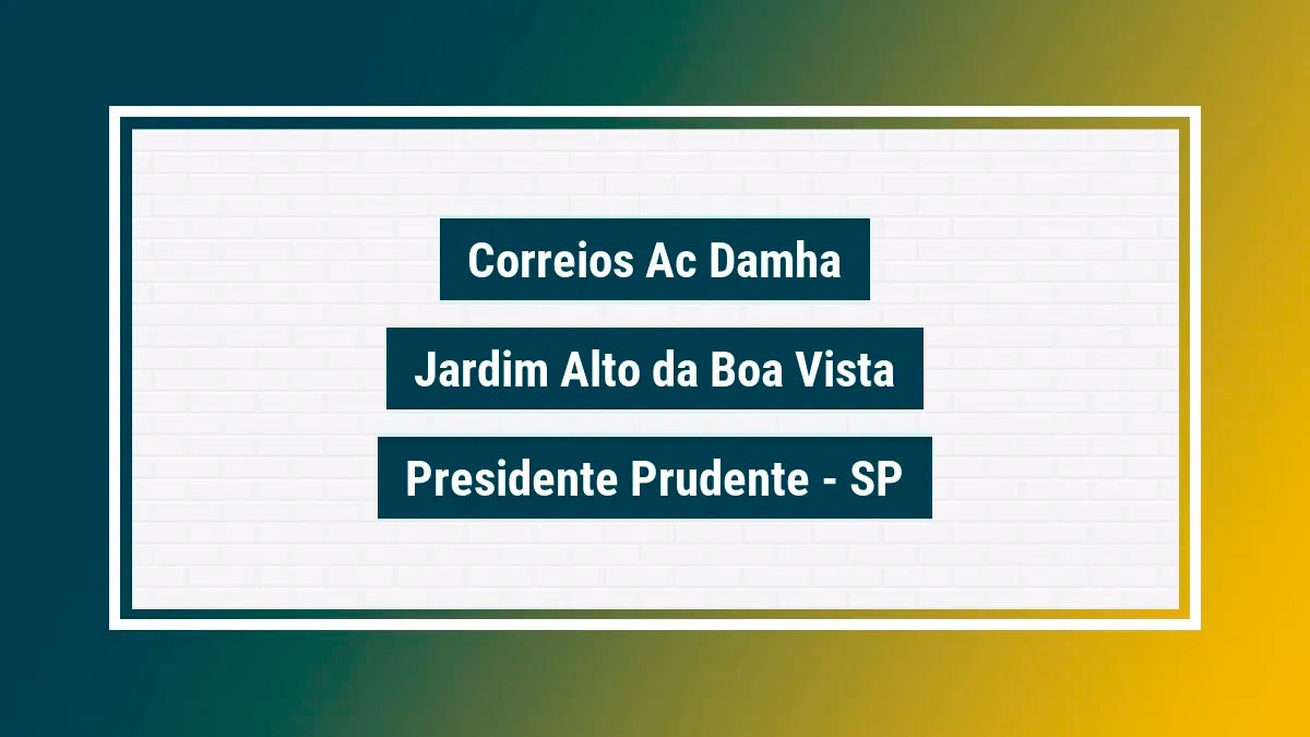 Imagem ilustrativa unidade de agência dos correios ac damha jardim alto da boa vista presidente prudente sp