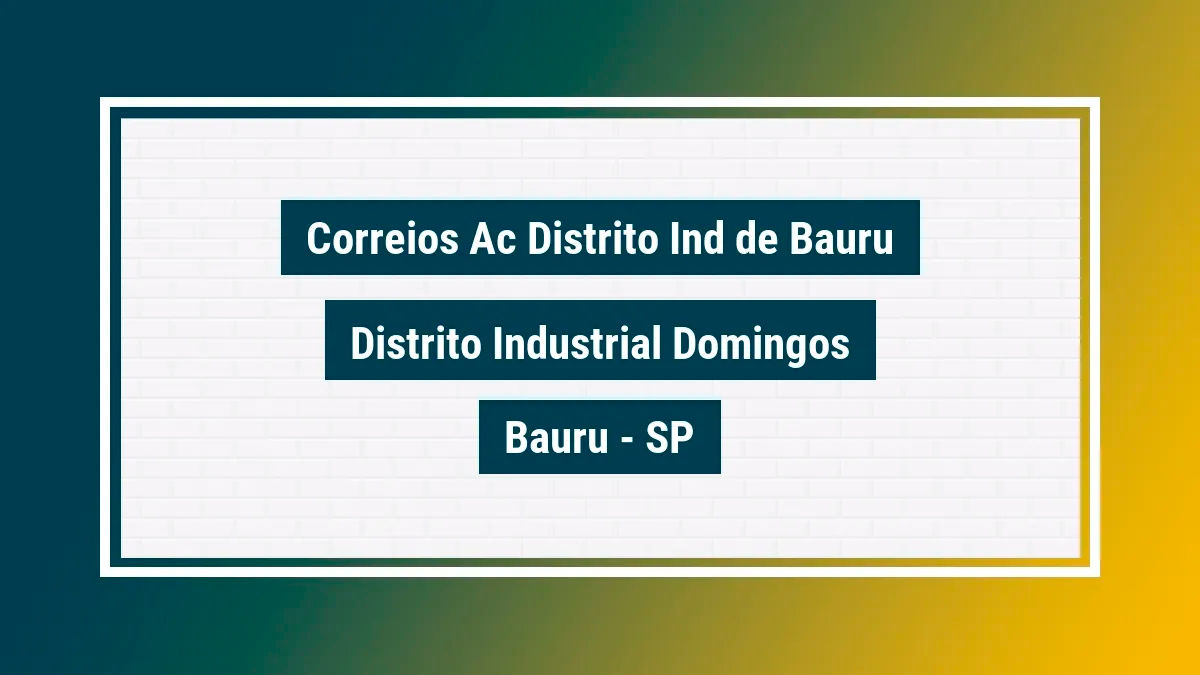 Imagem ilustrativa unidade de agência dos correios ac distrito ind de bauru distrito industrial domingos biancardi bauru sp