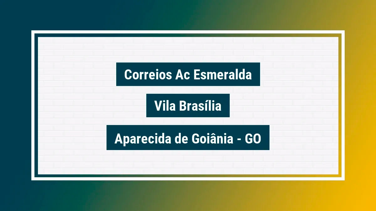 Imagem ilustrativa unidade de agência dos correios ac esmeralda vila brasília aparecida de goiânia go