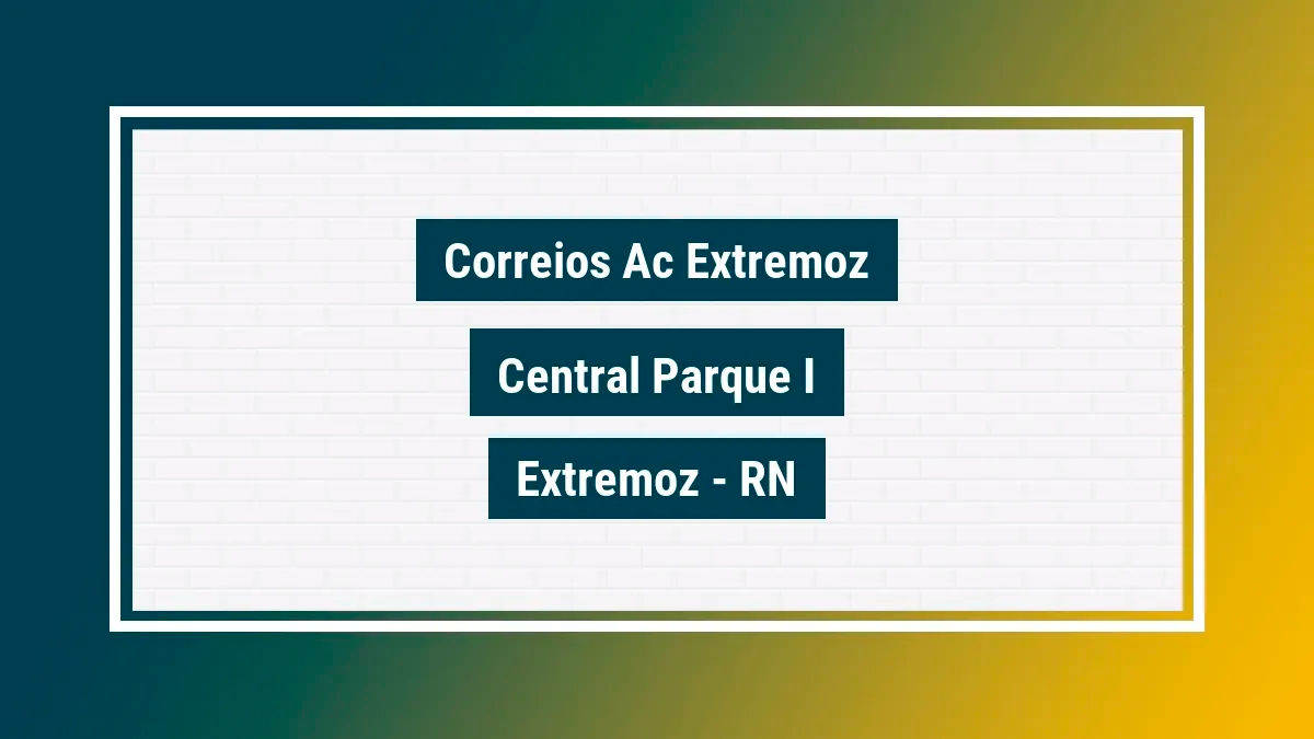 Imagem ilustrativa unidade de agência dos correios ac extremoz central parque i extremoz rn