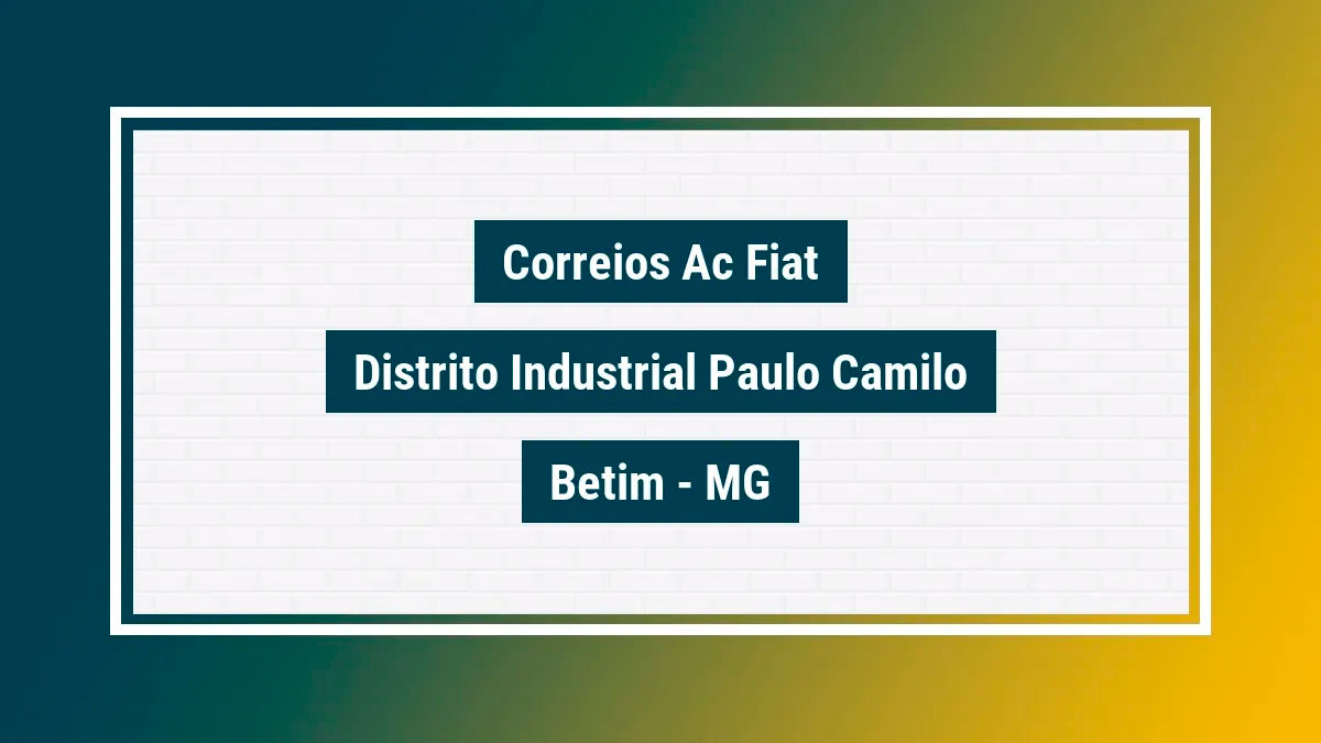 Imagem ilustrativa unidade de agência dos correios ac fiat distrito industrial paulo camilo sul betim mg
