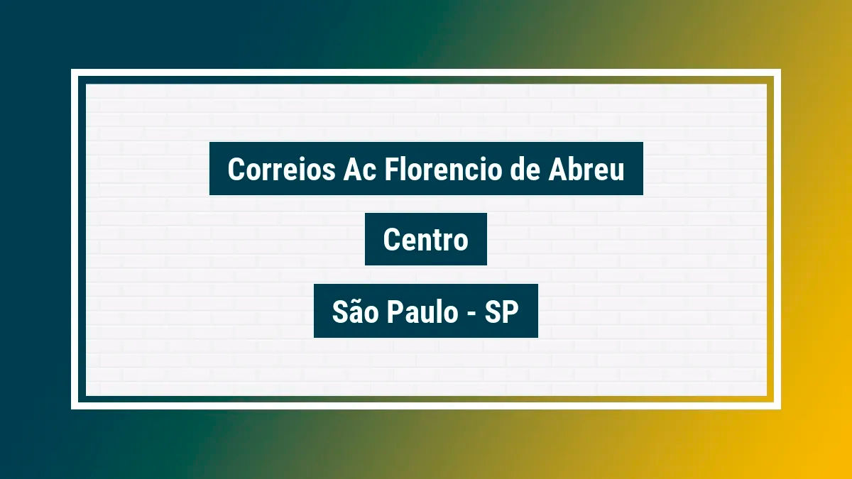 Imagem ilustrativa unidade de agência dos correios ac florencio de abreu centro são paulo sp