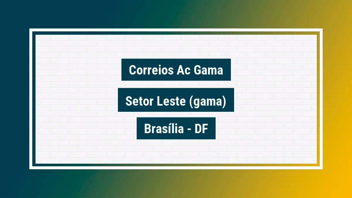 Imagem ilustrativa unidade de agência dos correios ac gama setor leste (gama) brasília df