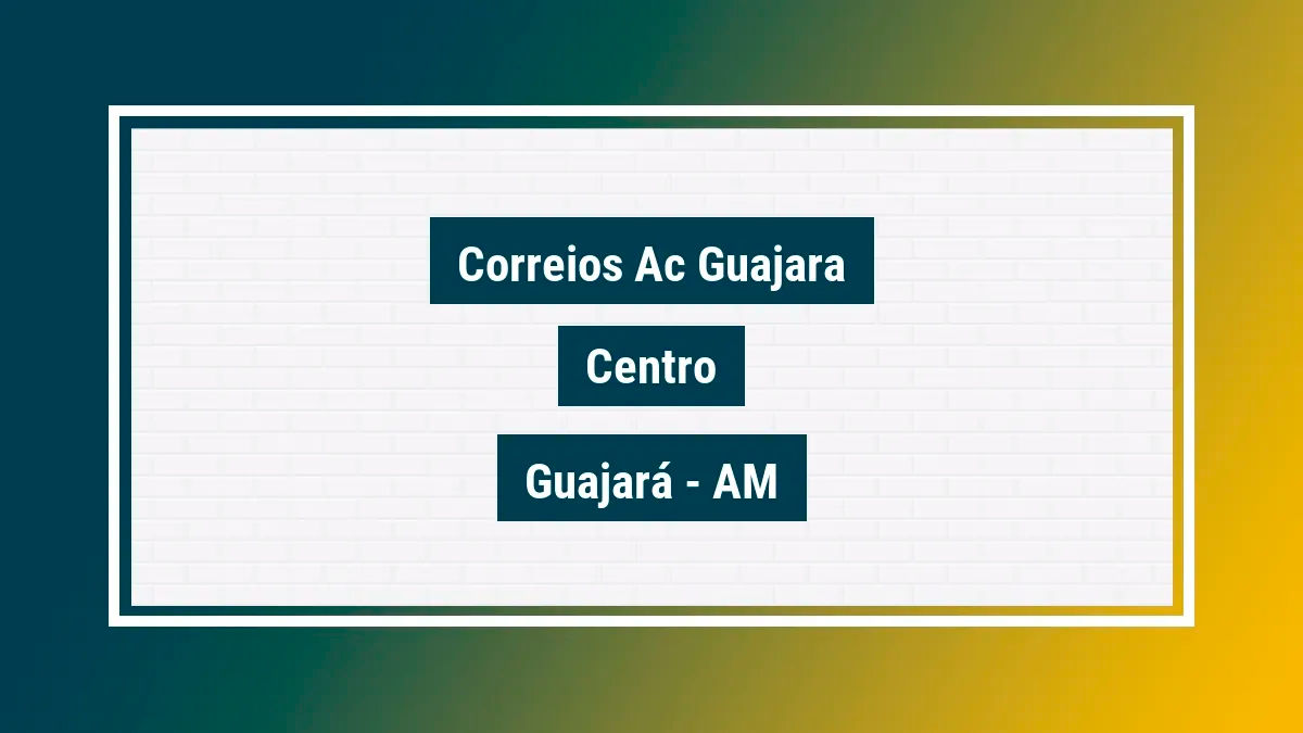 Imagem ilustrativa unidade de agência dos correios ac guajara centro guajará am