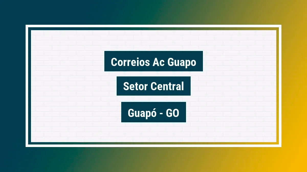 Imagem ilustrativa unidade de agência dos correios ac guapo setor central guapó go