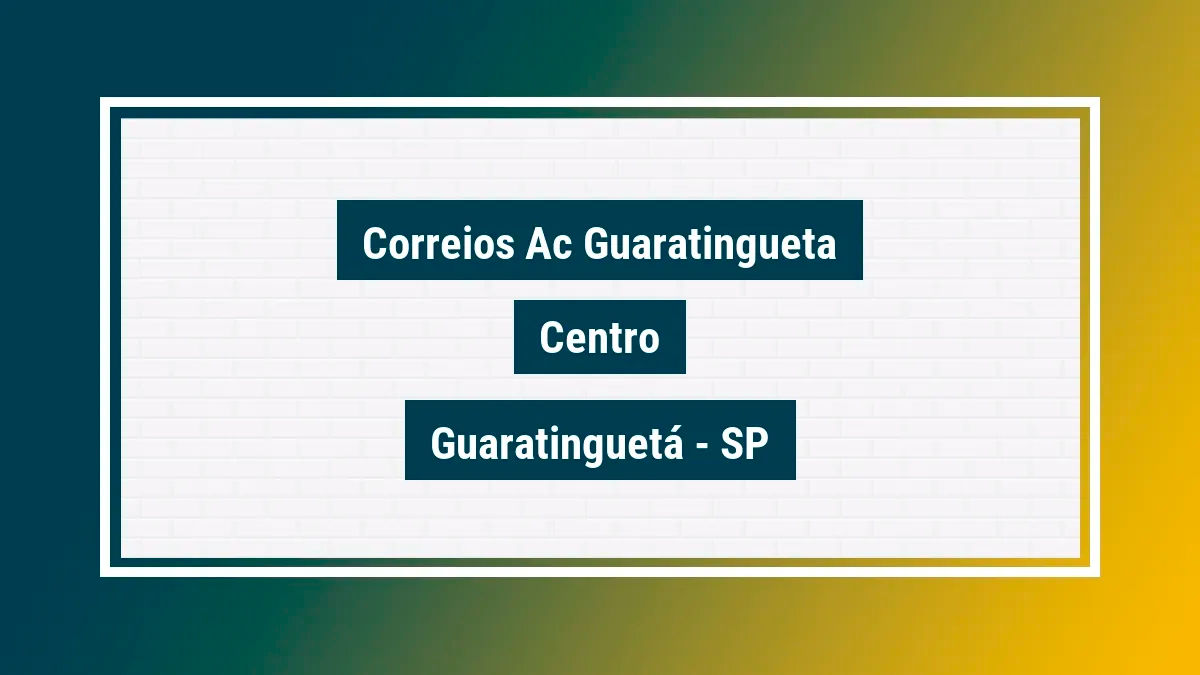 Imagem ilustrativa unidade de agência dos correios ac guaratingueta centro guaratinguetá sp