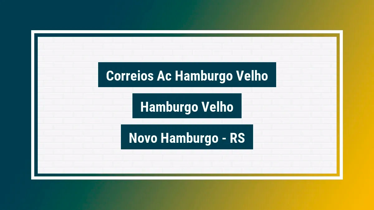 Imagem ilustrativa unidade de agência dos correios ac hamburgo velho hamburgo velho novo hamburgo rs
