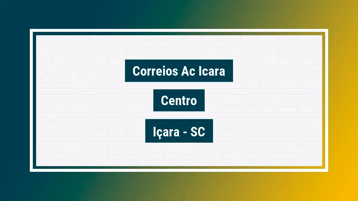 Imagem ilustrativa unidade de agência dos correios ac icara centro içara sc