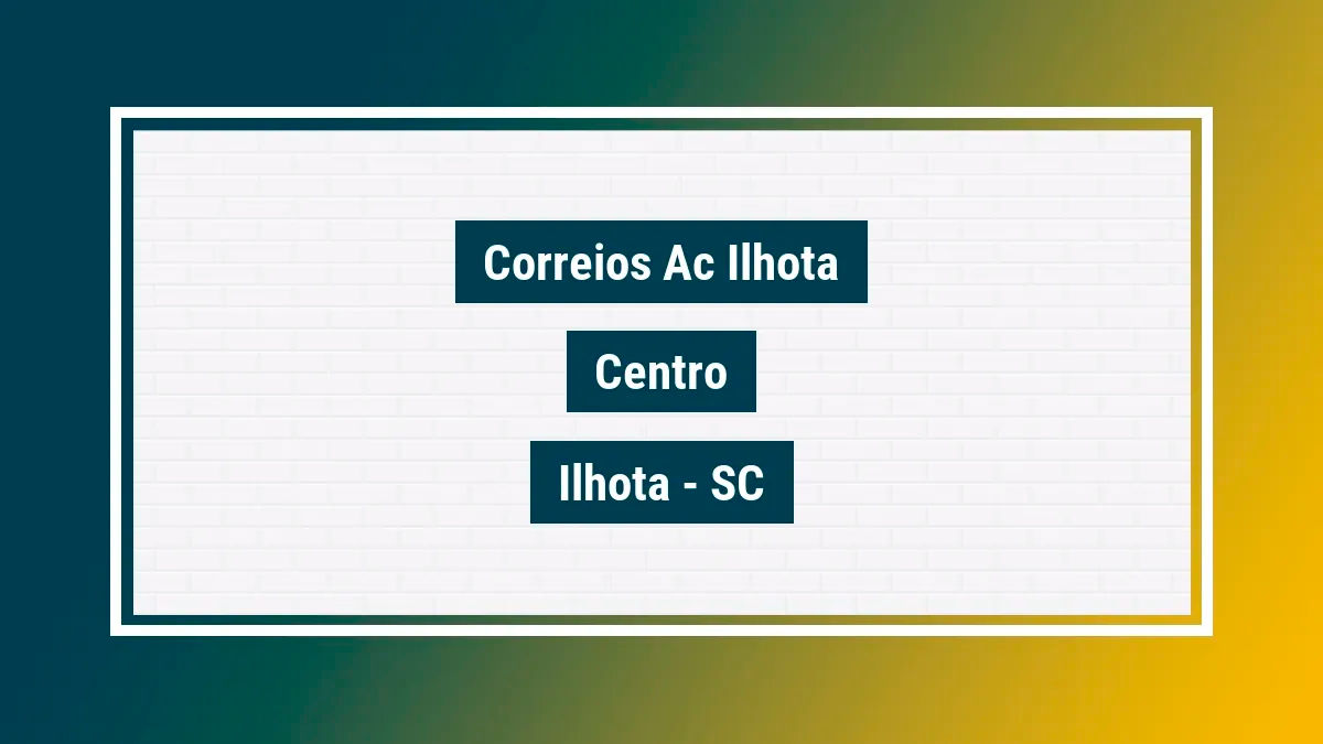 Imagem ilustrativa unidade de agência dos correios ac ilhota centro ilhota sc