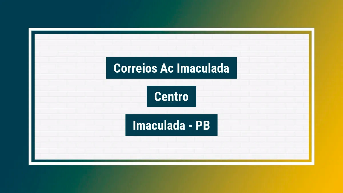 Imagem ilustrativa unidade de agência dos correios ac imaculada centro imaculada pb
