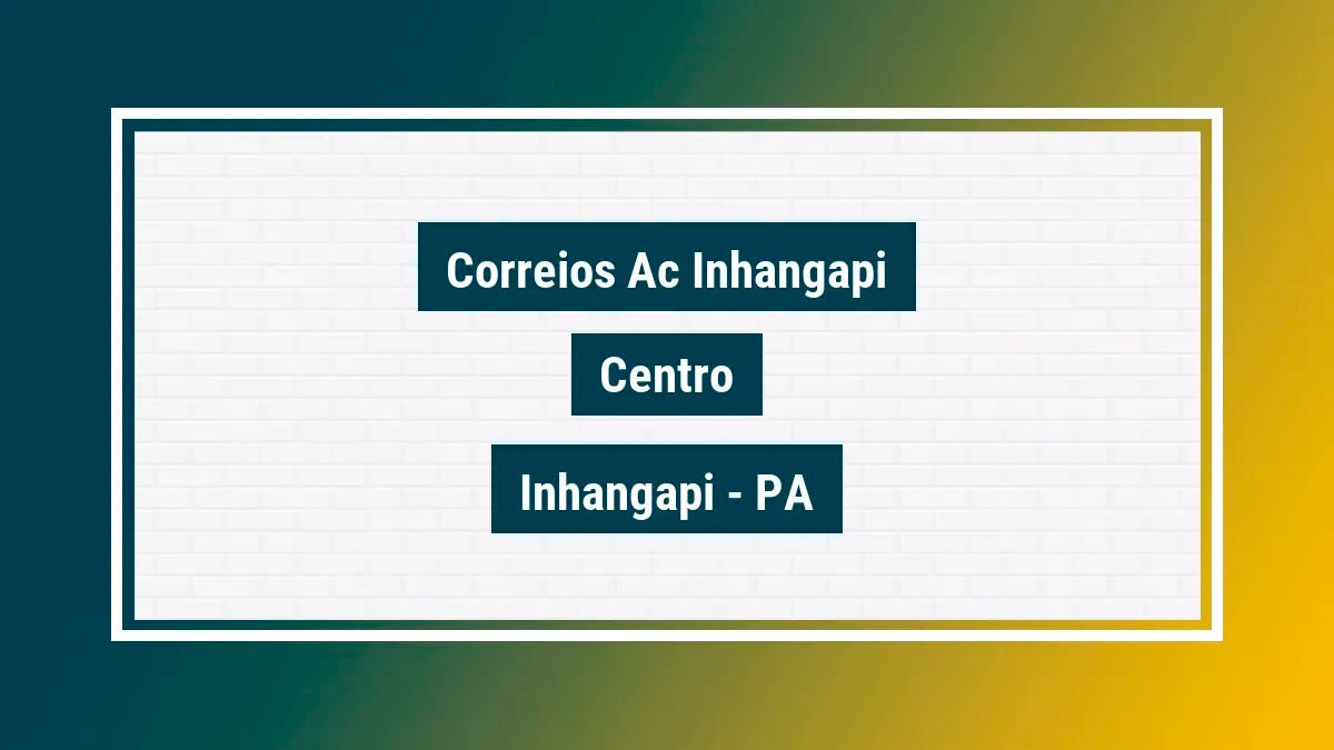 Imagem ilustrativa unidade de agência dos correios ac inhangapi centro inhangapi pa