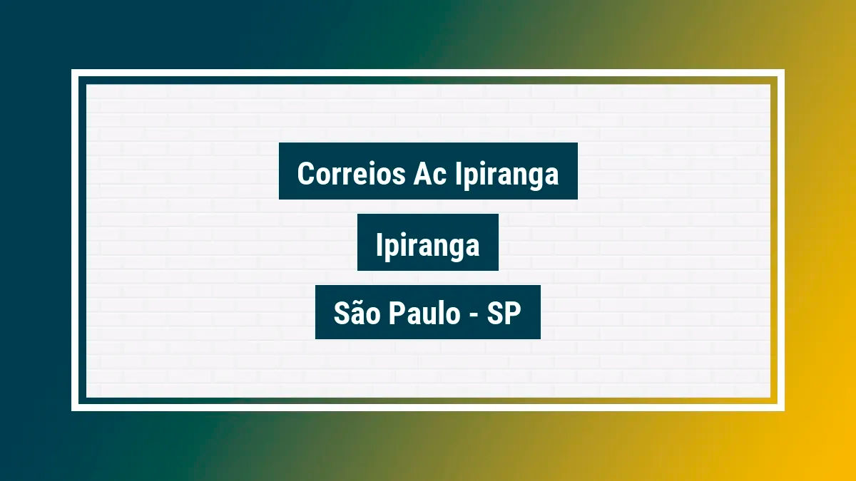 Imagem ilustrativa unidade de agência dos correios ac ipiranga ipiranga são paulo sp