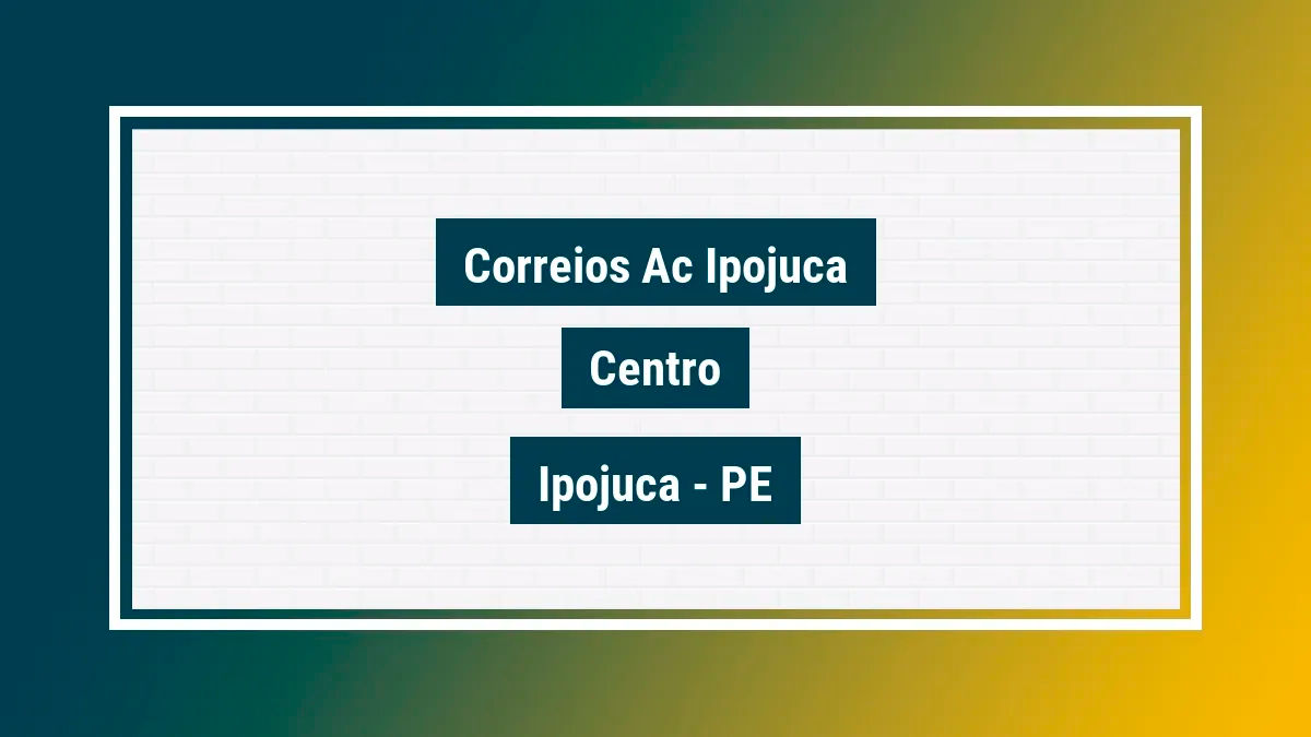 Imagem ilustrativa unidade de agência dos correios ac ipojuca centro ipojuca pe