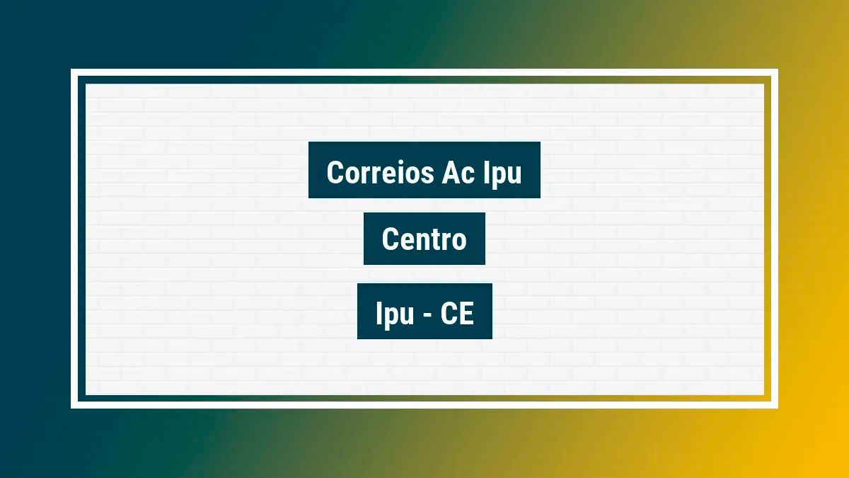 Imagem ilustrativa unidade de agência dos correios ac ipu centro ipu ce