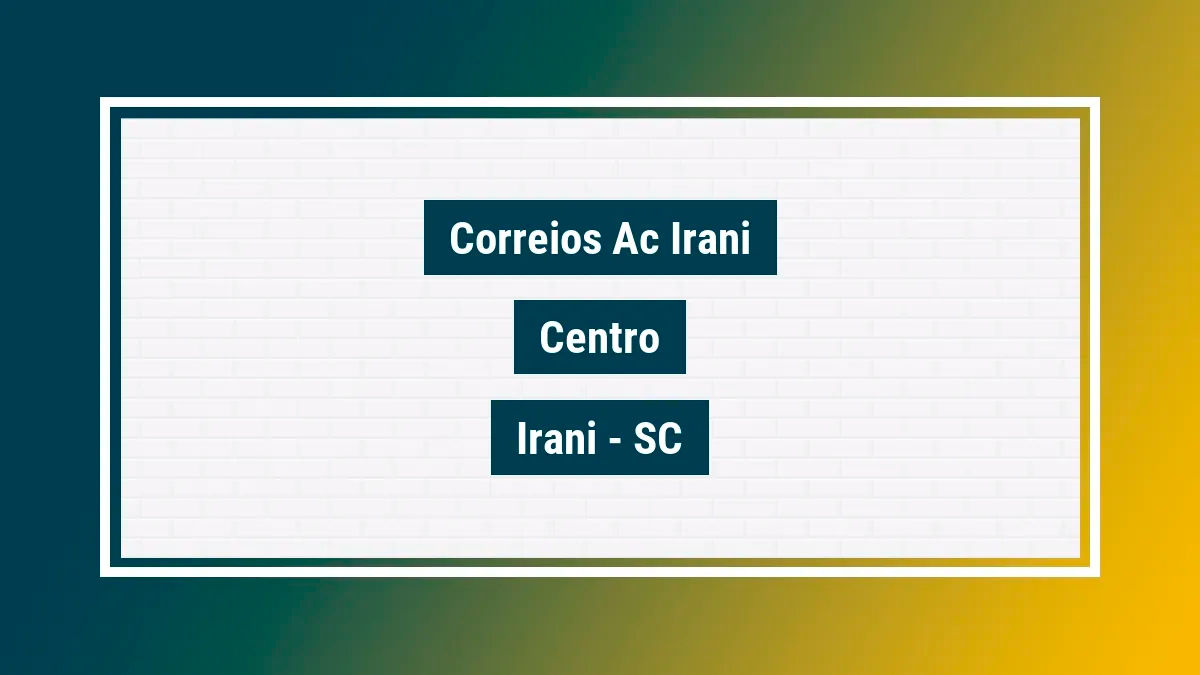 Imagem ilustrativa unidade de agência dos correios ac irani centro irani sc