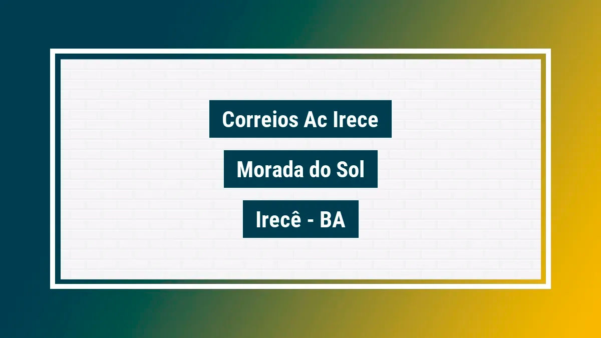 Imagem ilustrativa unidade de agência dos correios ac irece morada do sol irecê ba