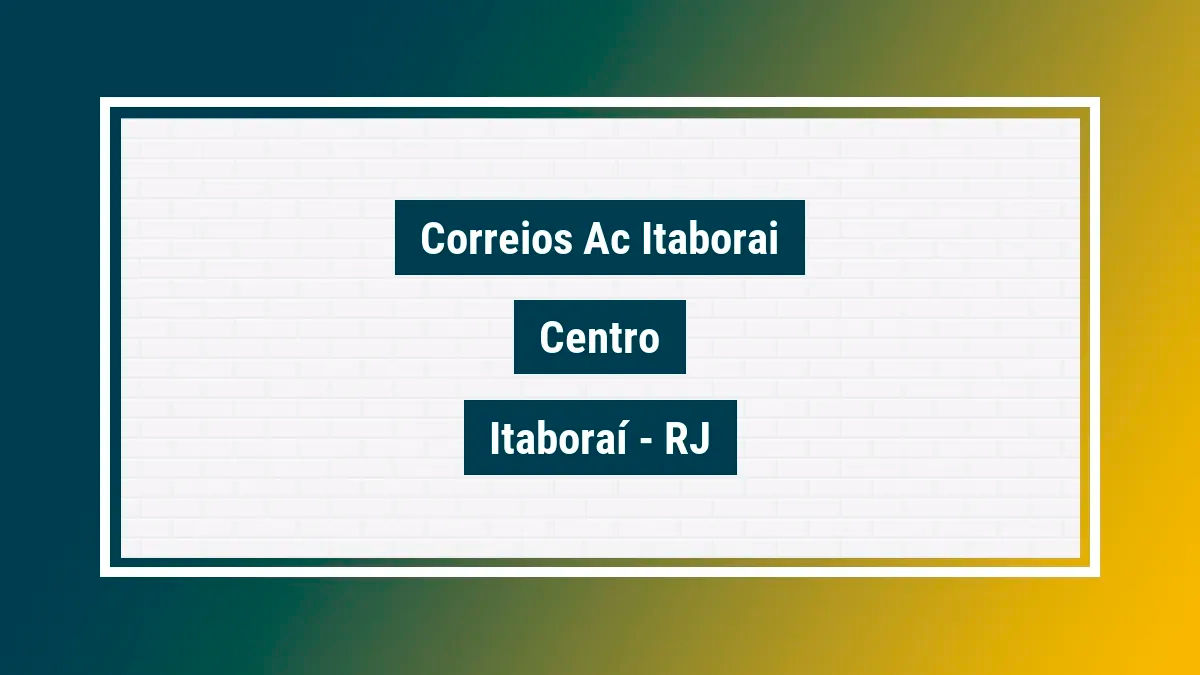 Imagem ilustrativa unidade de agência dos correios ac itaborai centro itaboraí rj
