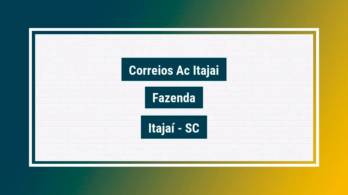 Imagem ilustrativa unidade de agência dos correios ac itajai fazenda itajaí sc