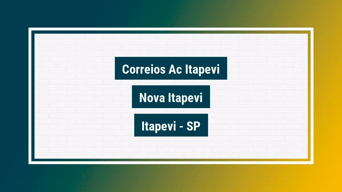 Imagem ilustrativa unidade de agência dos correios ac itapevi nova itapevi itapevi sp