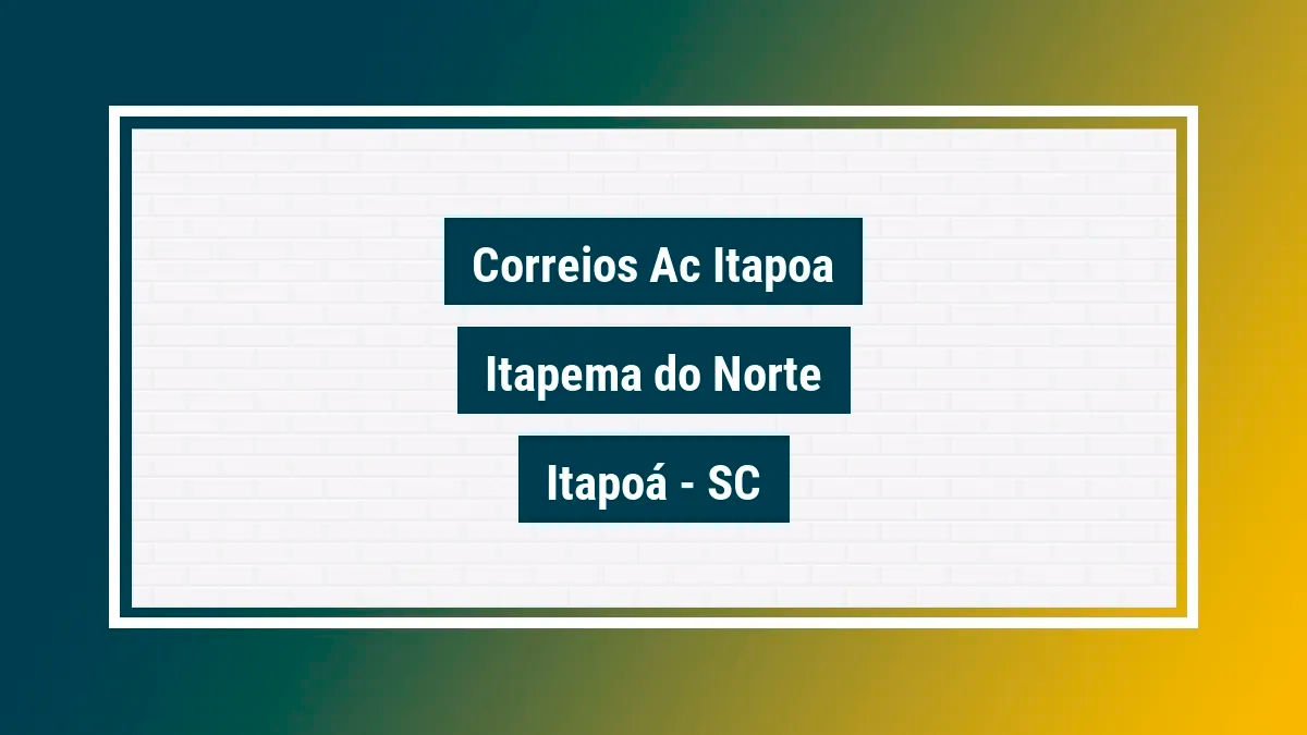 Imagem ilustrativa unidade de agência dos correios ac itapoa itapema do norte itapoá sc