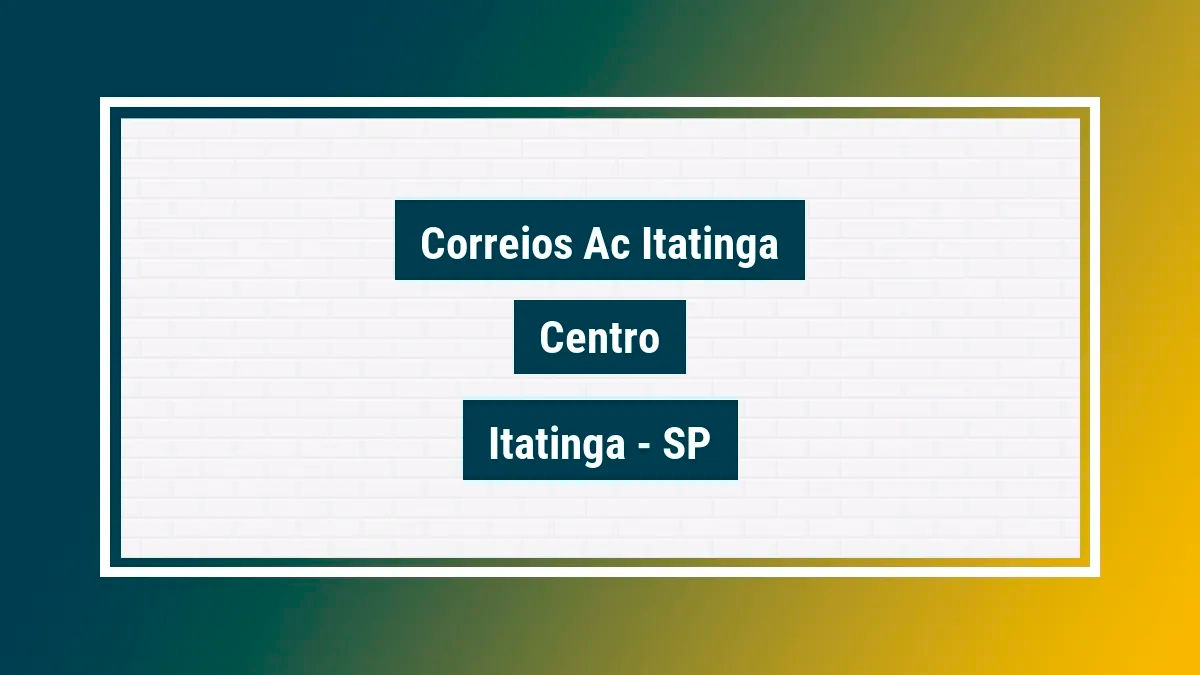 Imagem ilustrativa unidade de agência dos correios ac itatinga centro itatinga sp