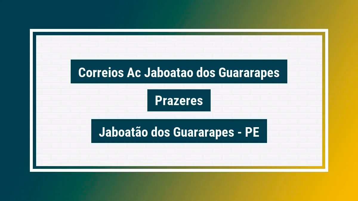 Imagem ilustrativa unidade de agência dos correios ac jaboatao dos guararapes prazeres jaboatão dos guararapes pe
