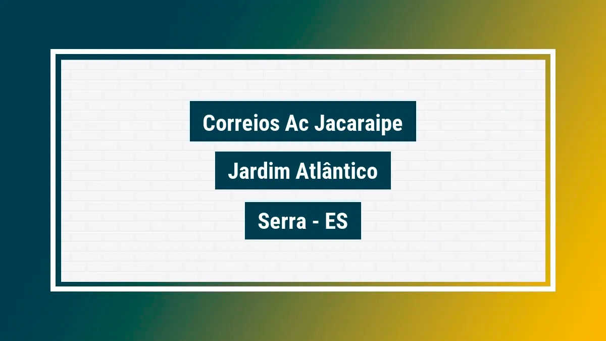 Imagem ilustrativa unidade de agência dos correios ac jacaraipe jardim atlântico serra es