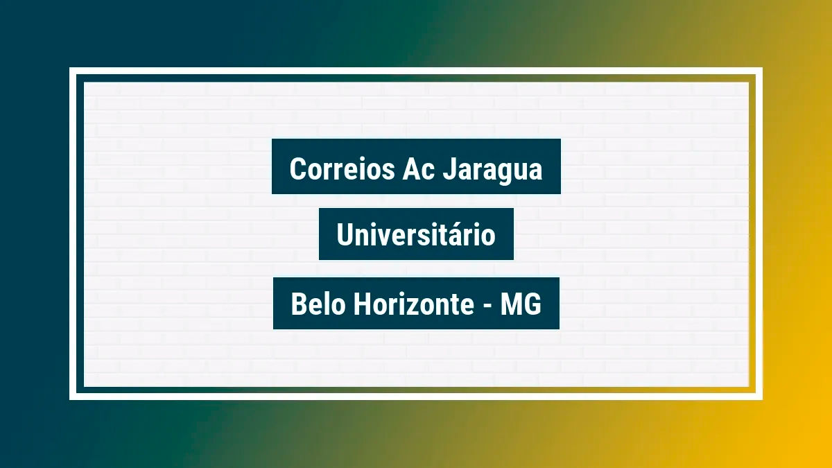Imagem ilustrativa unidade de agência dos correios ac jaragua universitário belo horizonte mg