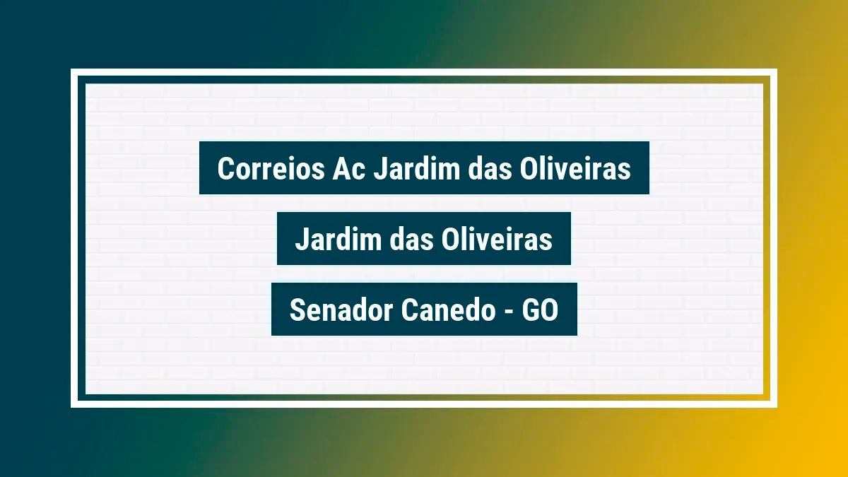 Imagem ilustrativa unidade de agência dos correios ac jardim das oliveiras jardim das oliveiras senador canedo go