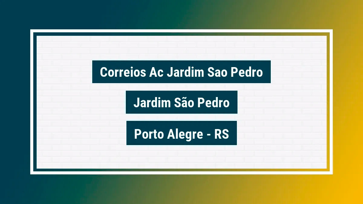 Imagem ilustrativa unidade de agência dos correios ac jardim sao pedro jardim são pedro porto alegre rs