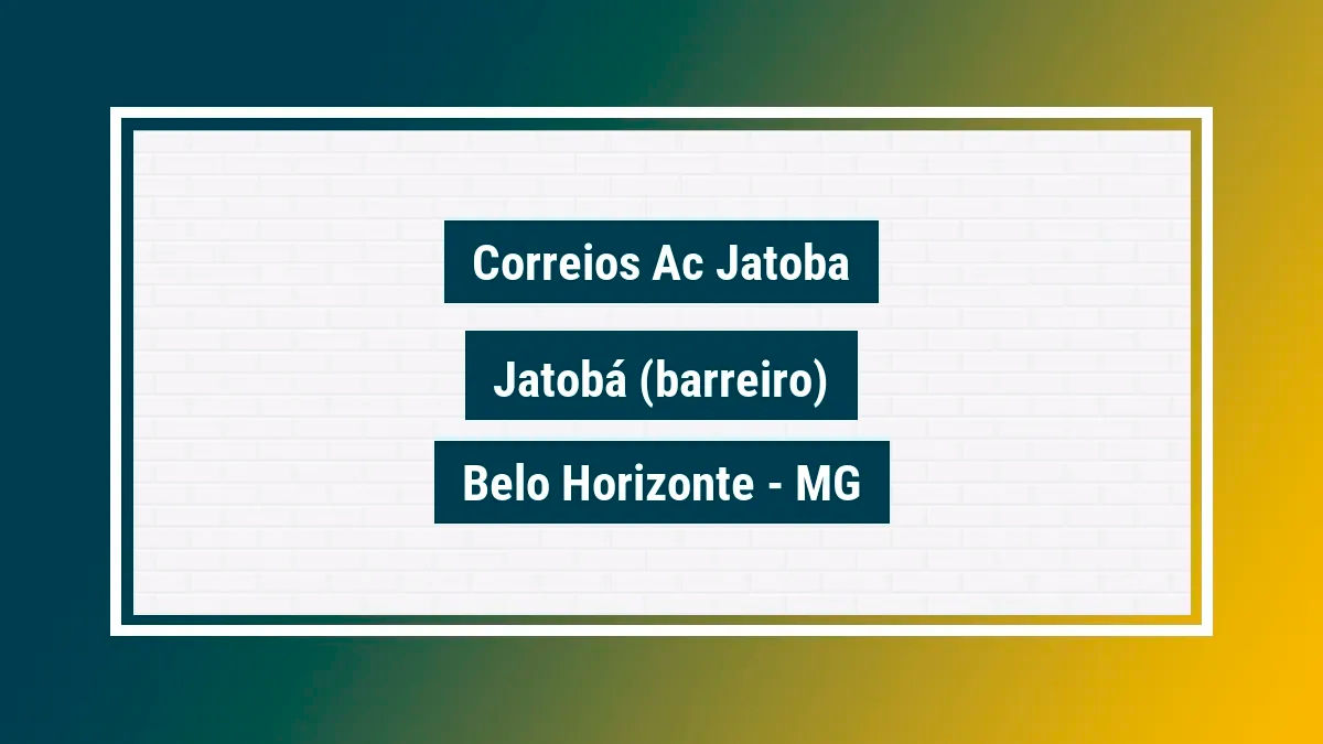Imagem ilustrativa unidade de agência dos correios ac jatoba jatobá (barreiro) belo horizonte mg