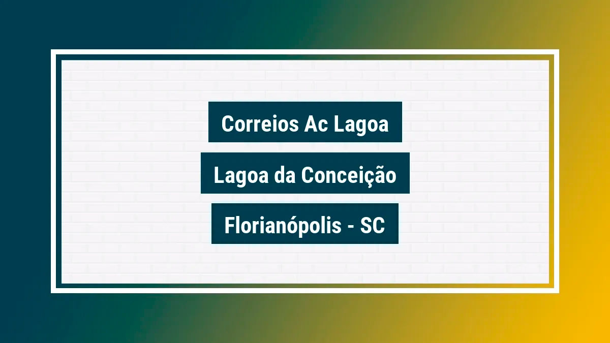 Imagem ilustrativa unidade de agência dos correios ac lagoa lagoa da conceição florianópolis sc