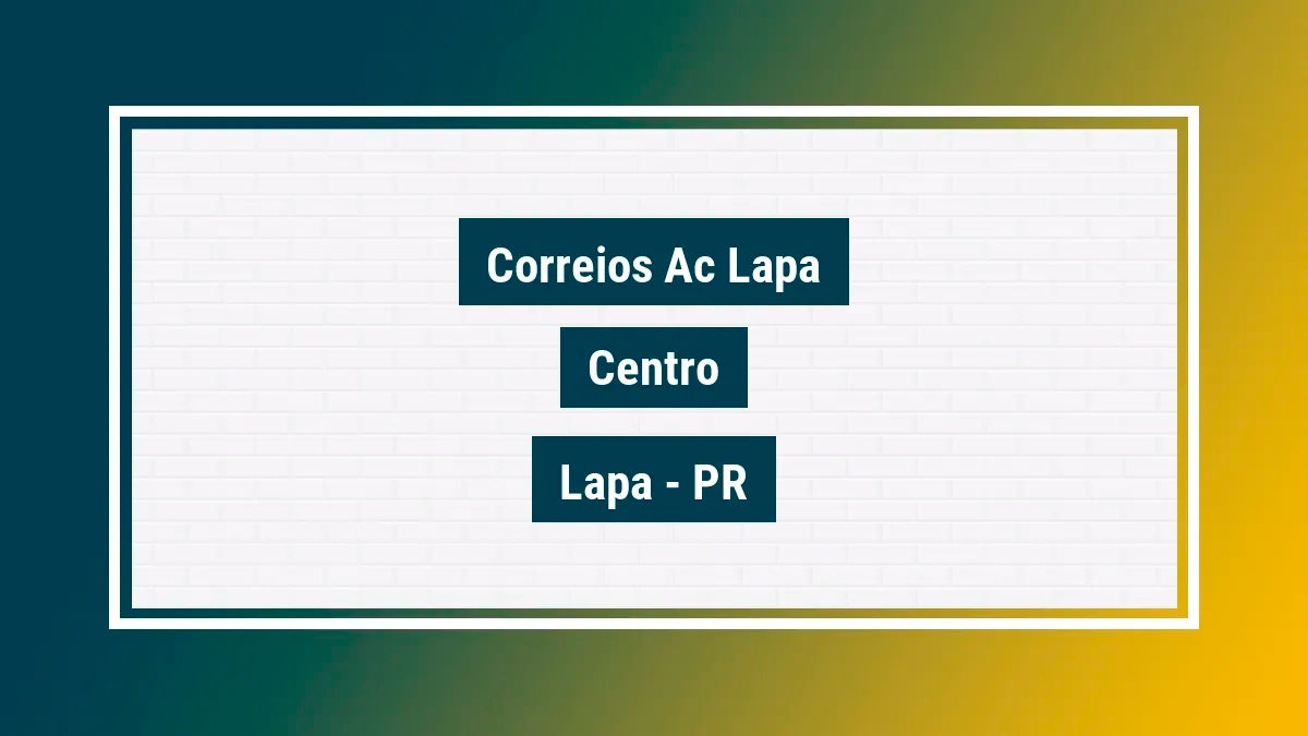 Imagem ilustrativa unidade de agência dos correios ac lapa centro lapa pr