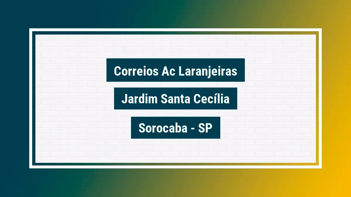 Imagem ilustrativa unidade de agência dos correios ac laranjeiras jardim santa cecília sorocaba sp